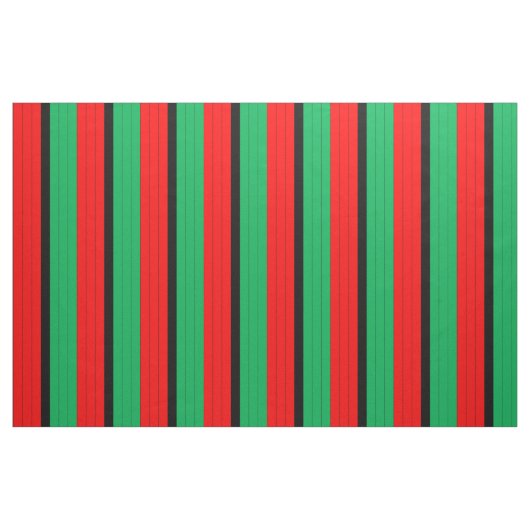 Kwanzaa Red Black Kinara Striped Pattern Stof (Yard (91,4 cm))