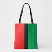 Kwanzaa Red Black Kinara Striped Pattern Tote Bag (Voorkant)
