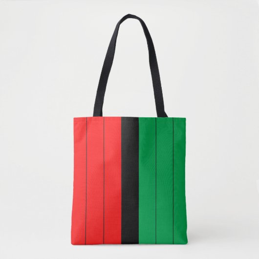 Kwanzaa Red Black Kinara Striped Pattern Tote Bag (Voorkant)
