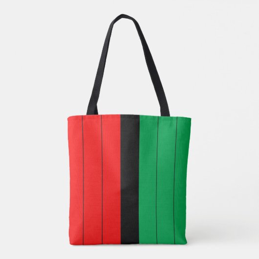 Kwanzaa Red Black Kinara Striped Pattern Tote Bag (Achterkant)