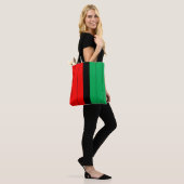 Kwanzaa Red Black Kinara Striped Pattern Tote Bag (Op model)