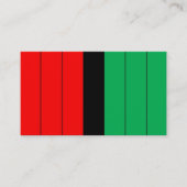 Kwanzaa Red Black Kinara Striped Pattern Visitekaartje (Voorkant)