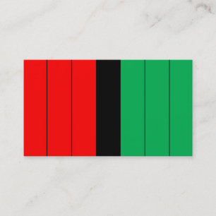 Kwanzaa Red Black Kinara Striped Pattern Visitekaartje