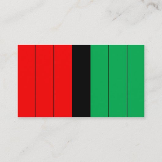 Kwanzaa Red Black Kinara Striped Pattern Visitekaartje (Voorkant)