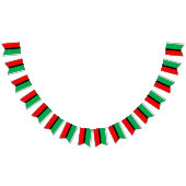 Kwanzaa Red Black Kinara Striped Pattern Vlaggetjes (Alle)