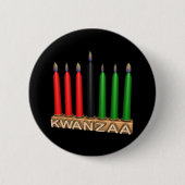 Kwanzaa Ronde Button 5,7 Cm (Voorkant)
