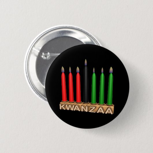 Kwanzaa Ronde Button 5,7 Cm (Voorkant /achterkant)