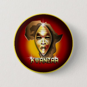 Kwanzaa Ronde Button 5,7 Cm