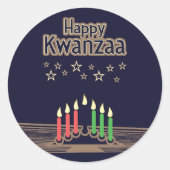 Kwanzaa Ronde Sticker (Voorkant)