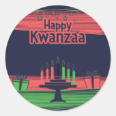 Kwanzaa Ronde Sticker (Voorkant)