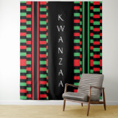 Kwanzaa Rood Zwart Groen Feest Wandkleed (In situ)