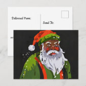Kwanzaa santa briefkaart (Voorkant / Achterkant)