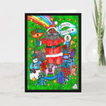 Kwanzaa Santa Kaart