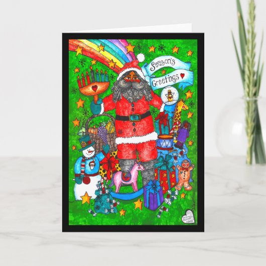Kwanzaa Santa Kaart (Voorkant)