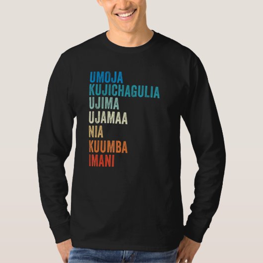 Kwanzaa Seven Principles 1 T-shirt (Voorkant)