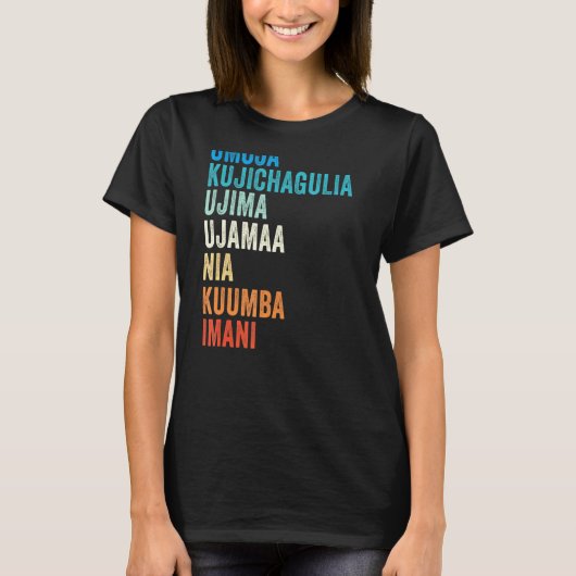 Kwanzaa Seven Principles 1 T-shirt (Voorkant)