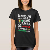 Kwanzaa Seven Principles Afro American Kwanza Sym T-shirt (Voorkant)