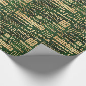Kwanzaa Seven Principles (Green/Gold) Cadeaupapier (Hoek)