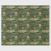 Kwanzaa Seven Principles (Green/Gold) Cadeaupapier (Vlak)