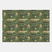 Kwanzaa Seven Principles (Green/Gold) Inpakpapier Vel (Voorkant 2)