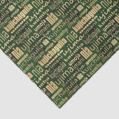 Kwanzaa Seven Principles (Green/Gold) Tissuepapier (Detail)