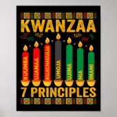 Kwanzaa Seven Principles Kaarsen Mannen Vrouwen Kw Poster (Voorkant)