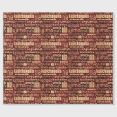 Kwanzaa Seven Principles (Red/Gold) Cadeaupapier (Vlak)