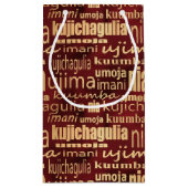 Kwanzaa Seven Principles (Red/Gold) Klein Cadeauzakje (Achterkant)