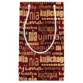 Kwanzaa Seven Principles (Red/Gold) Klein Cadeauzakje (Voorkant)
