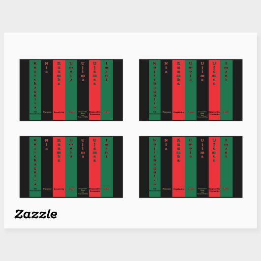 Kwanzaa Seven Principles Sticker (Vel)