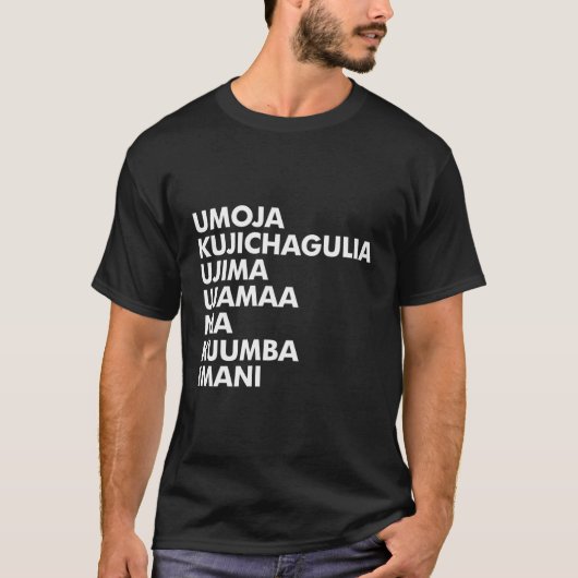 Kwanzaa - Seven Principles T-shirt (Voorkant)