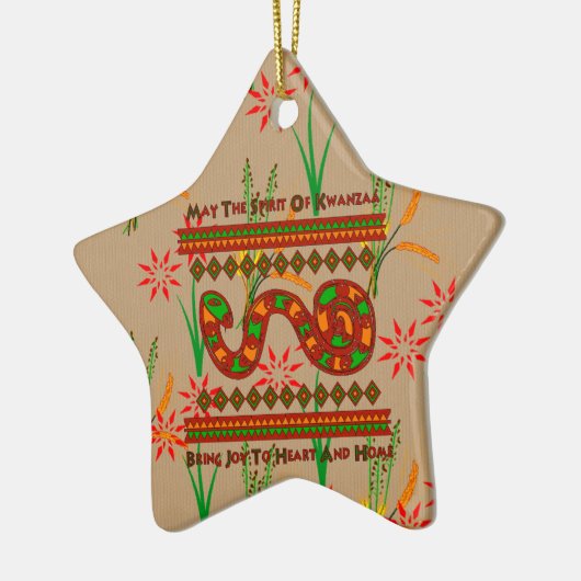 Kwanzaa Snake Keramisch Ornament (Links)
