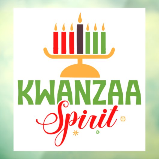 Kwanzaa Spirit Window Cling Raamsticker (Vel 3)