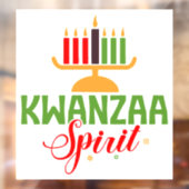 Kwanzaa Spirit Window Cling Raamsticker (Vel 2)