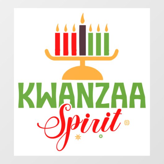Kwanzaa Spirit Window Cling Raamsticker (Vel)