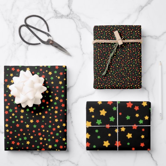 Kwanzaa Stars Inpakpapier Vel (Voorkant)