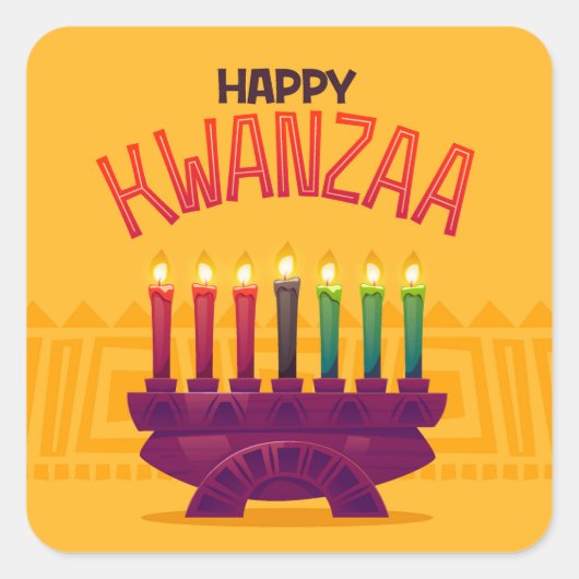 Kwanzaa-sticker Vierkante Sticker (Voorkant)