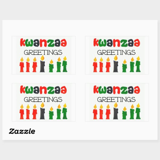 Kwanzaa Stickers met kaarsen (Vel)