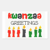 Kwanzaa Stickers met kaarsen (Voorkant)