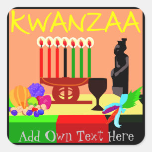 Kwanzaa Stickers Symbolen Favorieten Geschenken Ge