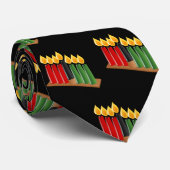 Kwanzaa Stropdassen Red Green Black 7 kaarsenpatro (Opgerold)