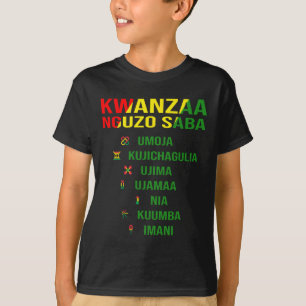Kwanzaa - Swahili voor de zeven principes T-shirt