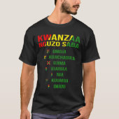 Kwanzaa - Swahili voor de zeven principes T-shirt (Voorkant)