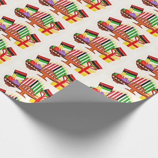 Kwanzaa Table Painting Cadeaupapier (Hoek)