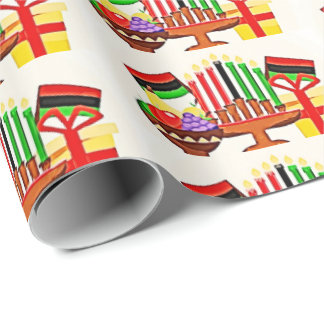 Kwanzaa Table Painting Cadeaupapier