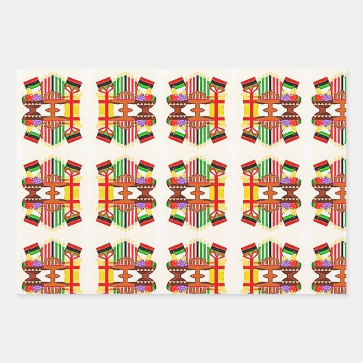 Kwanzaa Table Painting Inpakpapier Vel (Voorkant 3)