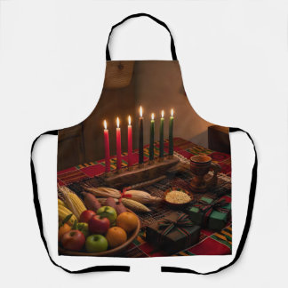 Kwanzaa-tafel met Kinara Schort