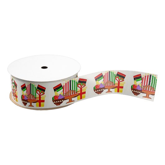 Kwanzaa Tafel Schilderij Grosgrain Lint (Spoel)