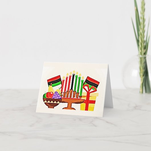 Kwanzaa Tafel Schilderij Kaart (Voorkant)