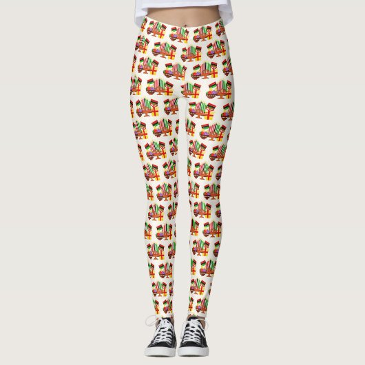 Kwanzaa Tafelschildering Leggings (Voorkant)